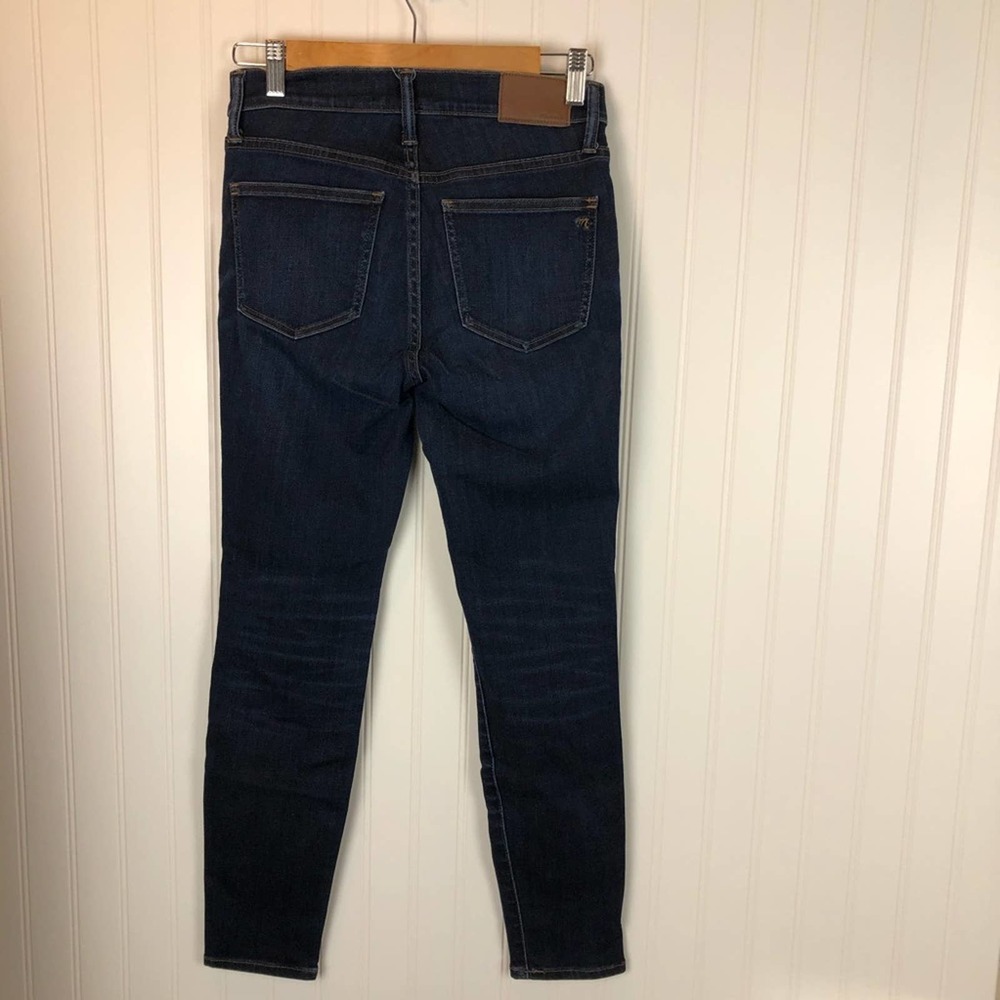 Madewell 9 inch High Rise Dark Wash Skinny Jeans - Picture 9 of 11